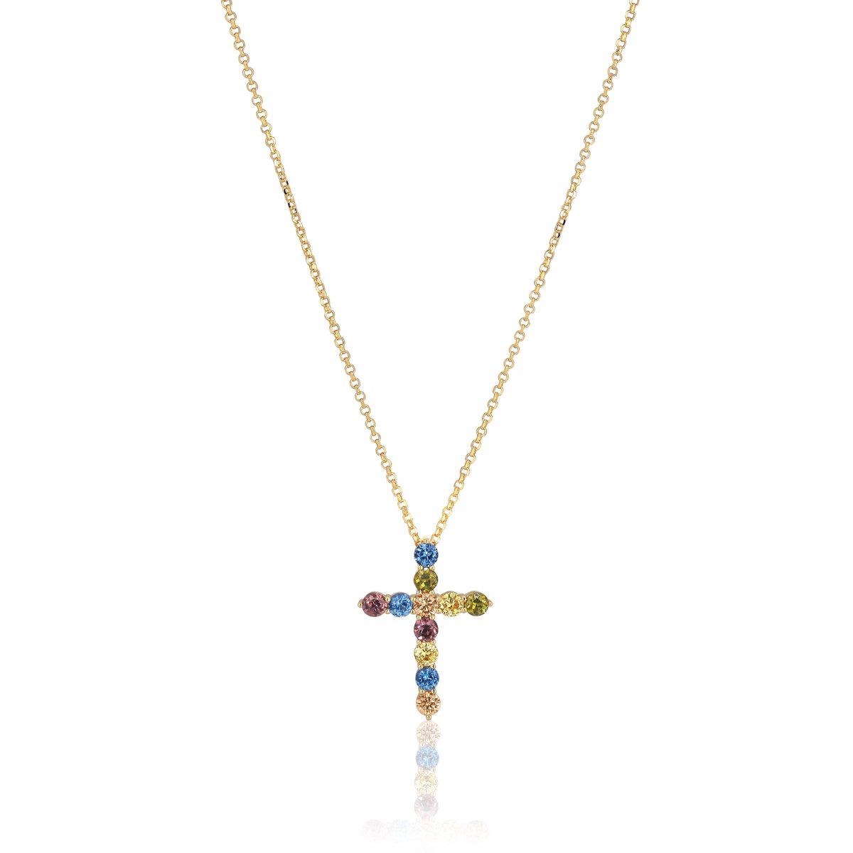 SIF JAKOBS JEWELLERY BELLUNO CROCE NECKLACE SJ-N2394-XCZ-YG