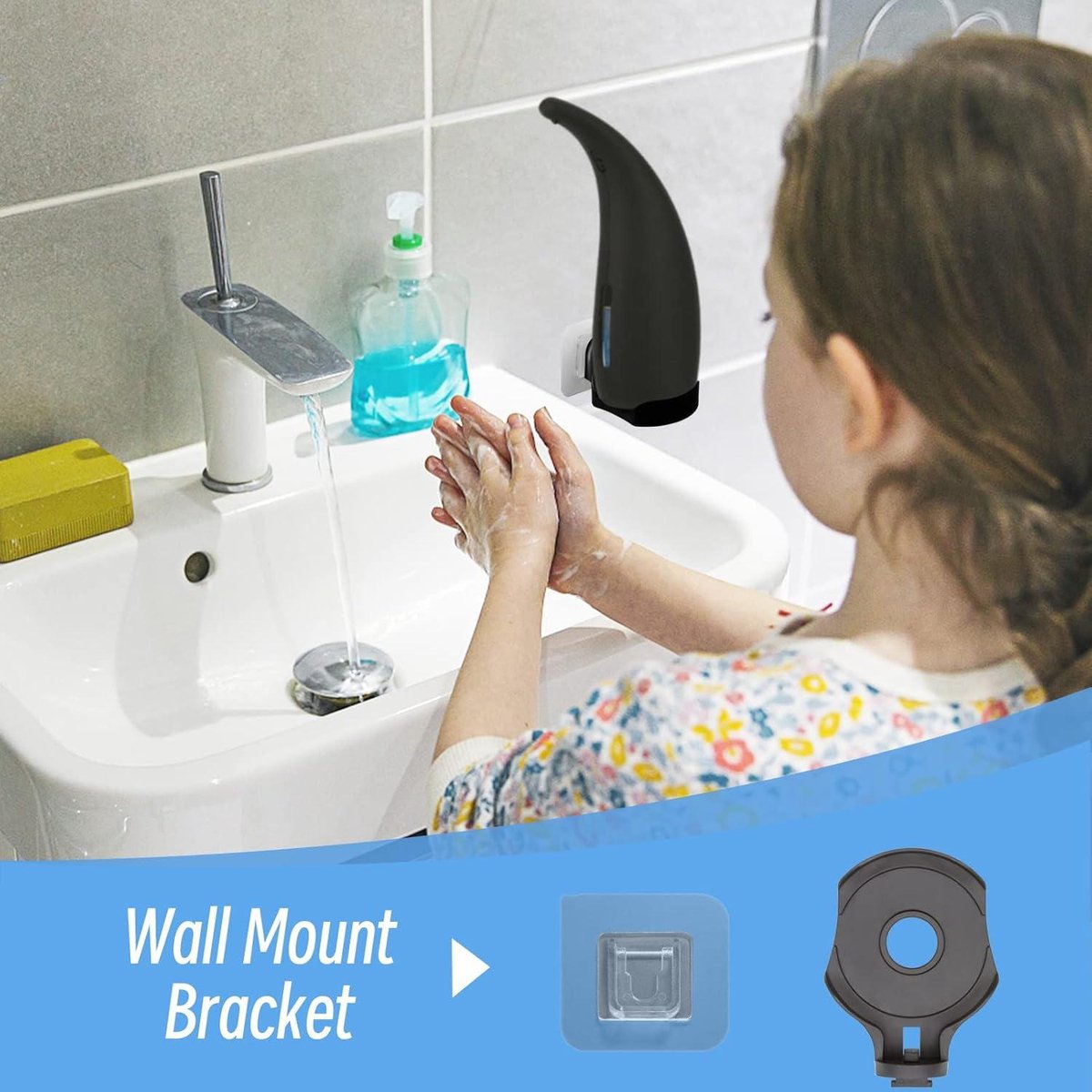 Zeep Dispenser Pomp Automatische Vloeibare Zeep Dispenser Infrarood Smart Sensor Touchless Foam Shampoo Dispensers Voor Keuken Badkamer 300ml
