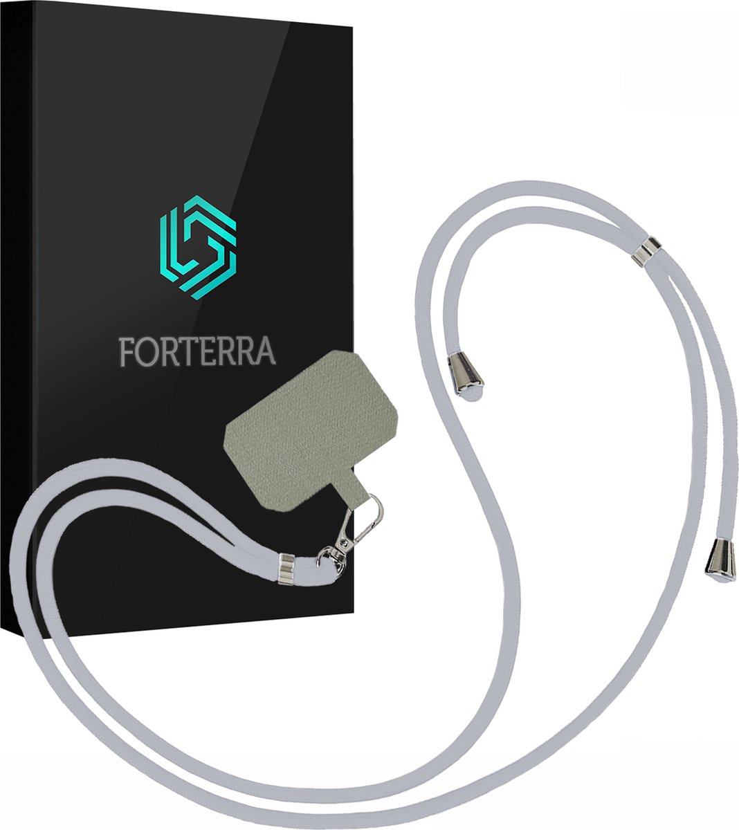 Telefoonkoord Universeel Telefoonkoorden Verstelbaar Telefoon Koord Telefoonketting - Universeel Telefoonkoord - 150 cm - Lichtgrijs