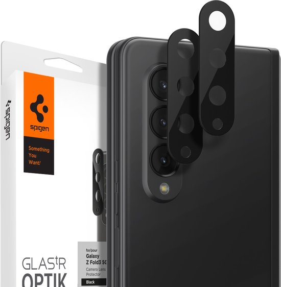 Spigen - Protecteur d'écran pour lens d'appareil photo Samsung Galaxy Z Fold 3 - Verre trempé - Zwart