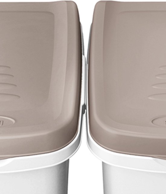 Stefanplast 15 litres blanc / marron.