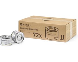 HENDI Brandpasta voor chafing dish – 72 stuks – ethanolalcohol – geurloos – 3 uur brandduur