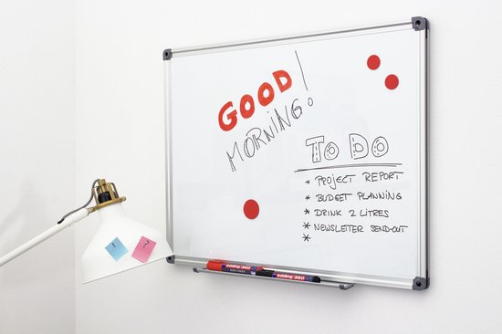 edding 360 whiteboardmarker set - diverse kleuren - 8 whiteboard stiften - ronde punt 1,5 - 3 mm - boardmarker uitwisbaar - voor whiteboard, flipchart, prikbord, memobord - sketchnotes - navulbaar - in kartonnen verpakking