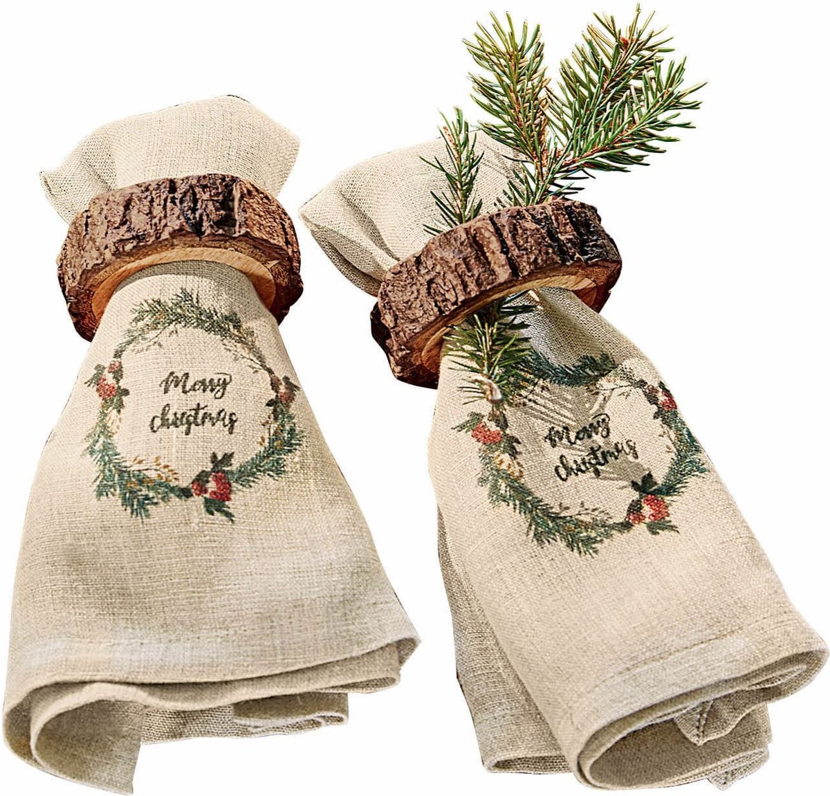 LOBERON Servet set van 2 Halofay beige