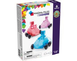 foto van Magna-Tiles Dashers 6-Piece Set, Speelgoed auto speelset, 3 jaar, Blauw, Paars, Rood