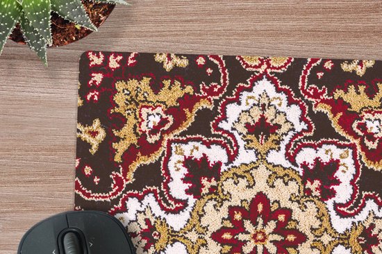 Tapis de souris XXL - Sous-main - Tapis de bureau - Tapis Persan - Tapis - Mandala - 40x40 cm - Tapis de souris XXL