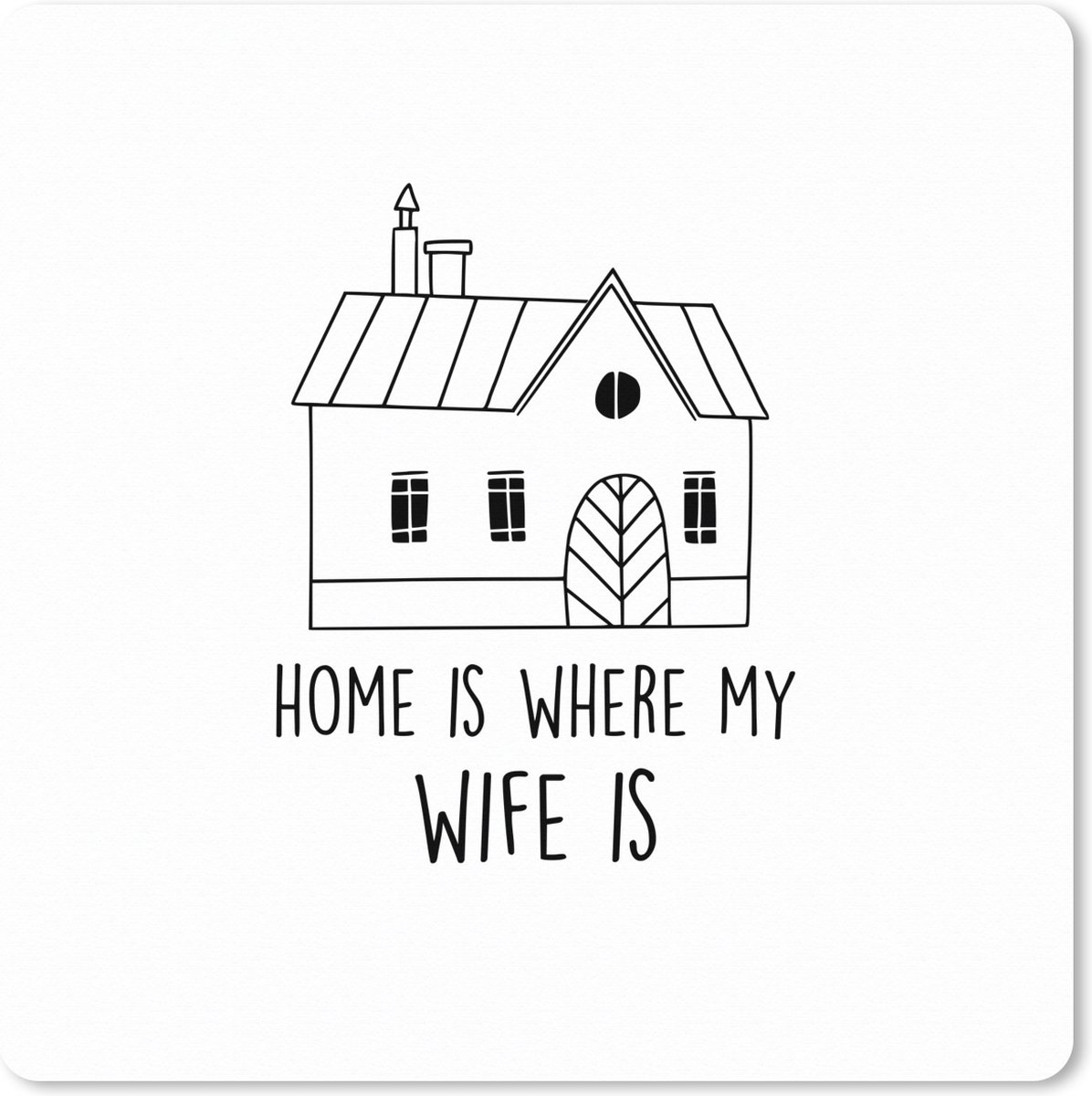Muismat XXL 40x40 cm - Bureau onderlegger - Bureau mat Thuis - Partner - Spreuken - Familie - Bureaumat - Gaming mousepad xl - Bureaulegger groot - Computer deskmat