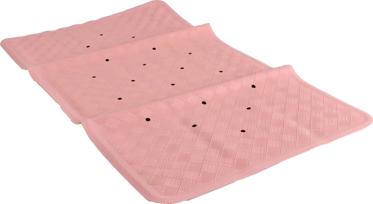 Ikado Antislip rubberen badmat, roze 40 x 70 cm