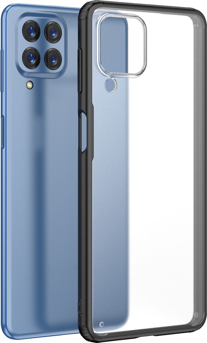 Mobigear Hoesje geschikt voor Samsung Galaxy M53 Telefoonhoesje Hardcase | Mobigear Shockproof Backcover | Galaxy M53 Case | Back Cover - Transparant / Zwart