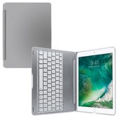 Mobilize Aluminium BT Keyboard Tablethoes geschikt voor Apple iPad 9.7 (2017/2018) Hoes Aluminium QWERTY Bluetooth Toetsenbord Bookcase - Zilver