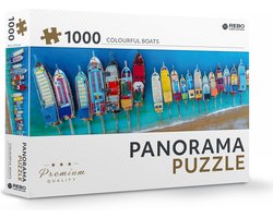 Rebo legpuzzel panorama 1000 stukjes - Colourful boats