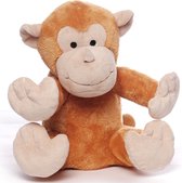 Magnetron warmte knuffel orang oetan aap bruin 26 cm - Heatpack/coldpack - Warmteknuffel lavendel geur - Zoogdieren apen knuffels - Dierenknuffels