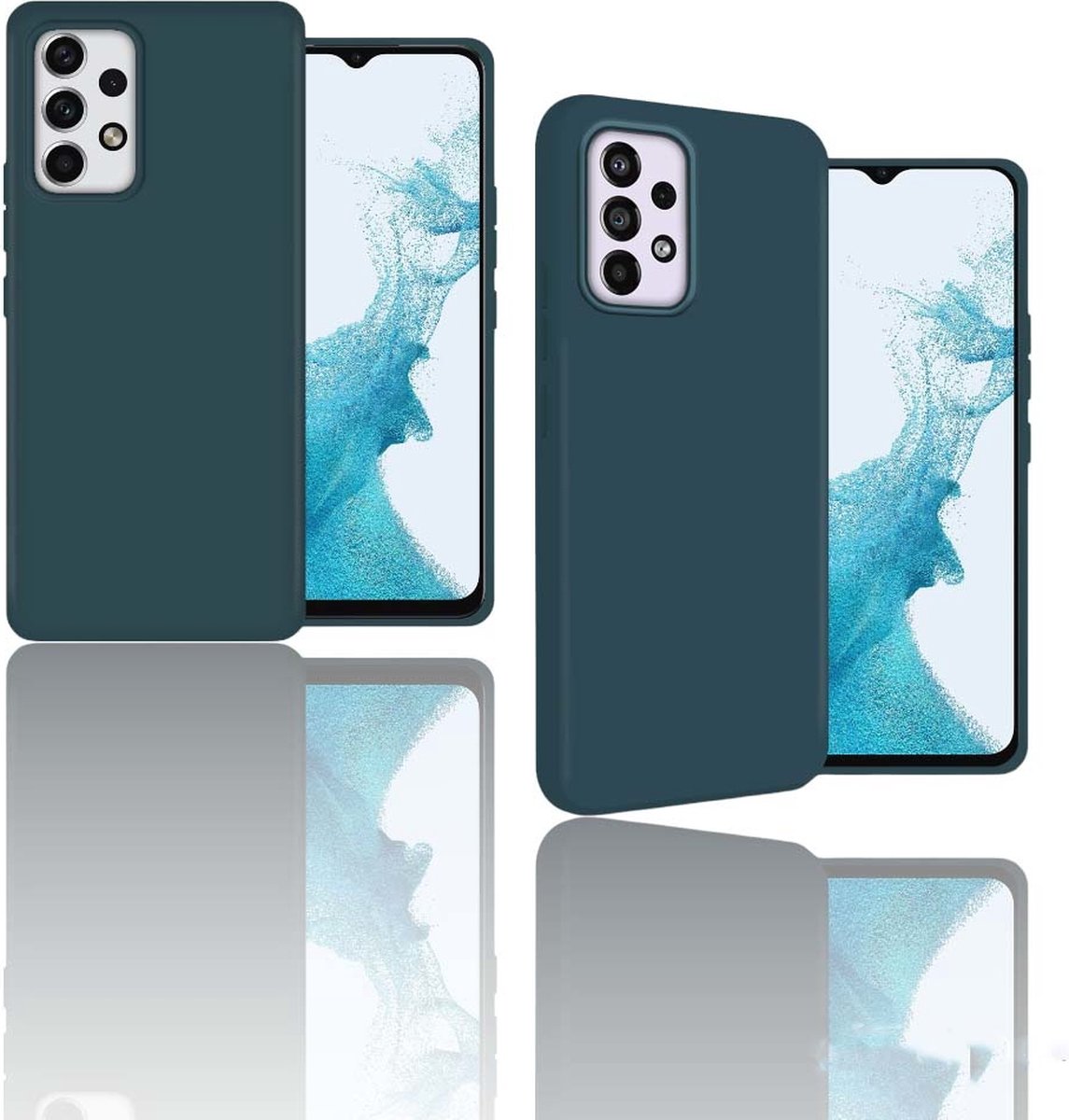 oTronica Hoesje Geschikt Voor Samsung Galaxy A33 hoesje Donker Groen colour case - Hoesje Geschikt Voor Samsung Galaxy A33 5G Siliconen hoesje