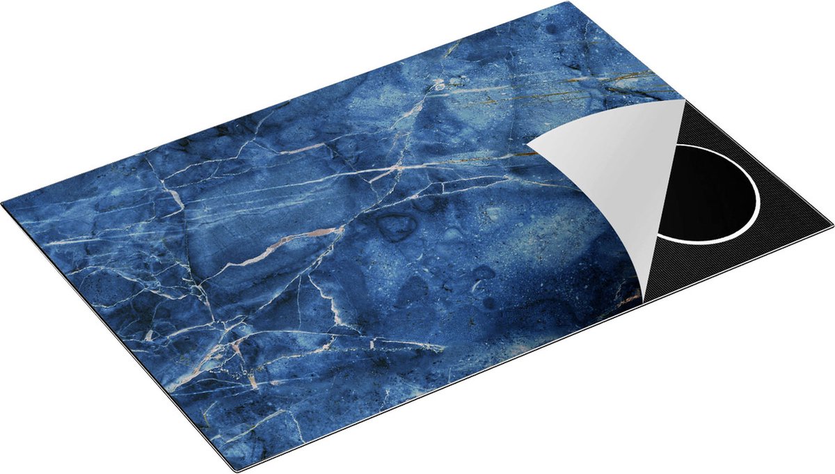 Chefcare Inductie Beschermer Abstracte Kunst - Blauw - 81,2x52 cm - Afdekplaat Inductie - Kookplaat Beschermer - Inductie Mat