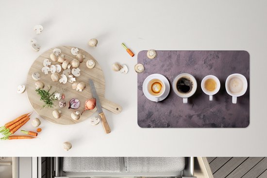 Set de table - Napperons en plastique - Café - Cuisine - Industriel - 45x30 cm - 6 pièces - Résistant à la chaleur - Antidérapant - Pad - Amovible