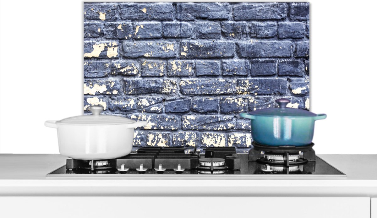 Spatscherm - Bakstenen - Verf - Muur - Stenen - Spatwand - Keuken achterwand - 60x40 cm
