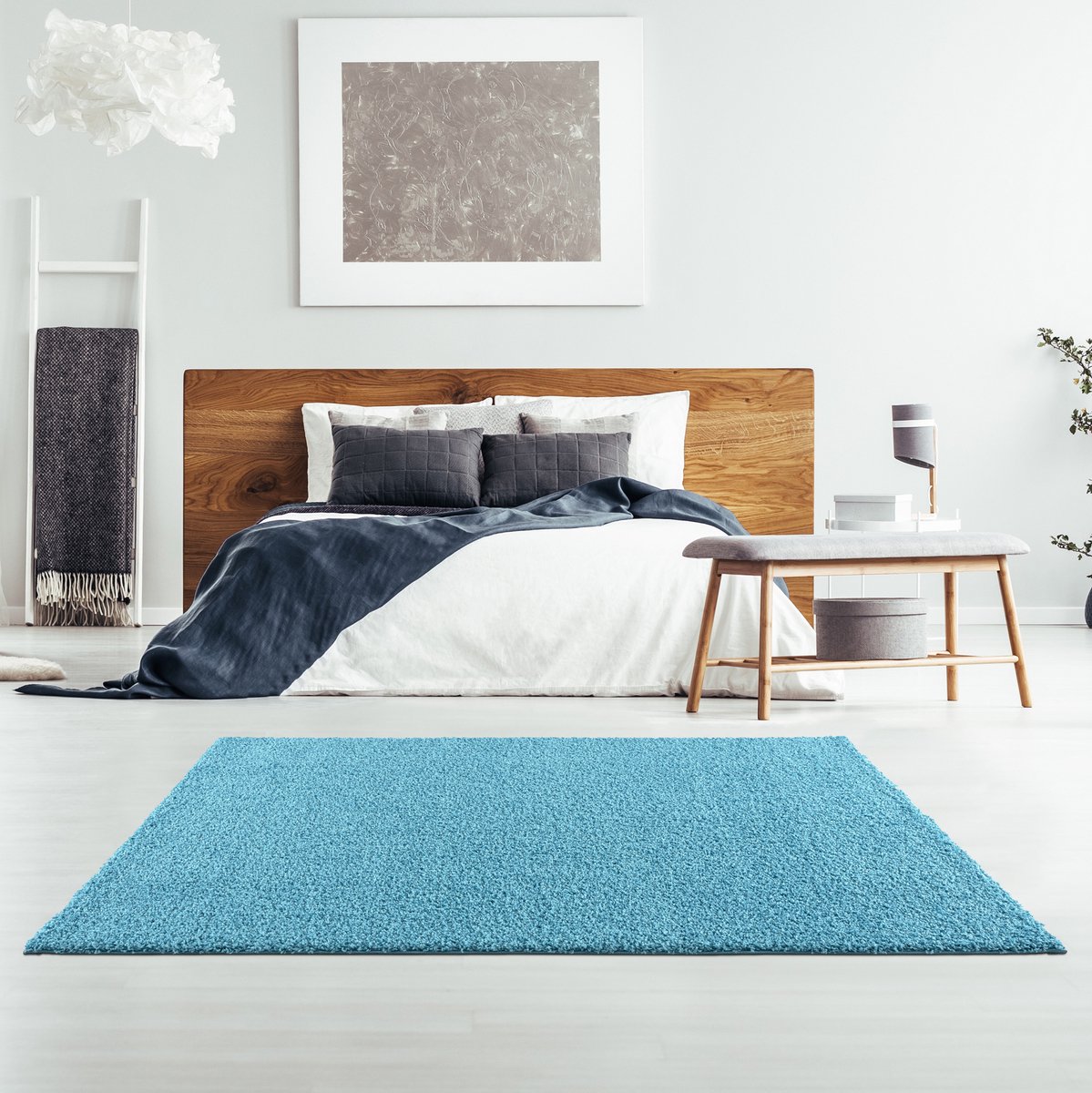 Hoogpolig vloerkleed - Blushy Turquoise | Super zacht