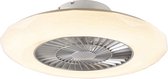 QAZQA clima - Ventilateur de plafond avec lampe - 1 lumière - Ø 59 cm - Blanc
