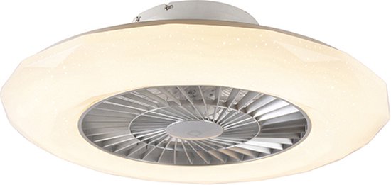 QAZQA clima - Design LED Dimbare Plafondventilator met lamp met Dimmer - 1  lichts - Ø... | bol.com