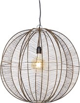 QAZQA dong - Industriele Hanglamp voor boven de eettafel | in eetkamer - 1 lichts - Ø 63 cm - Brons - Industrieel - Woonkamer | Slaapkamer | Keuken