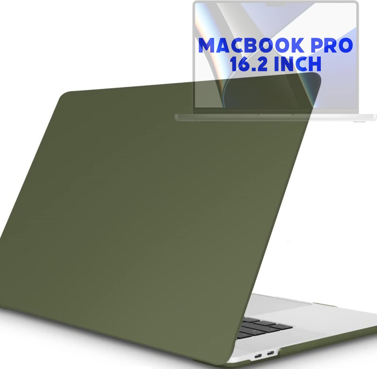 MacBook Pro 16 Inch (2021) Groen Case | Geschikt voor Apple MacBook Pro 16,2 Inch | MacBook Pro Hard Case Cover | Geschikt voor de nieuwste modellen M1 Pro / M1 Max A2485