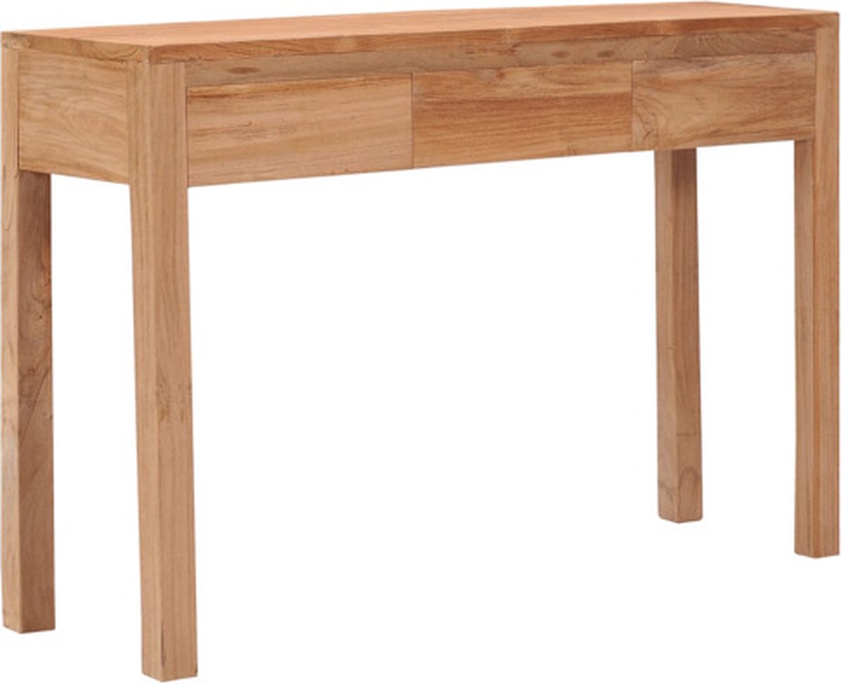 vidaXL Wandtafel - 110x35x75 - cm - massief - teakhout Bruin