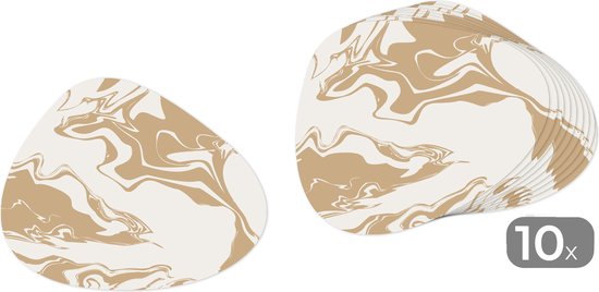 Onderzetters - Glasonderzetters - Beige - Bamboe - Hout