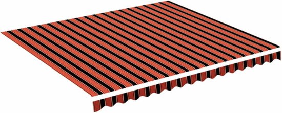 vidaXL Toile de rechange pour auvent 4 x 3,5 m Orange et marron