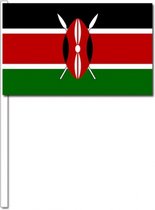 50 Keniaanse zwaaivlaggetjes 12 x 24 cm