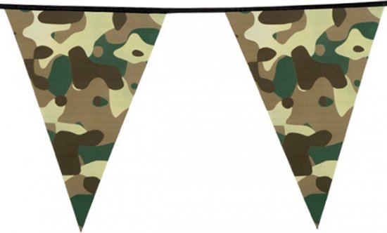 Camouflage vlaggenlijnen van 6 meter army/leger/soldaten thema -  feestartikelen en... | bol.com