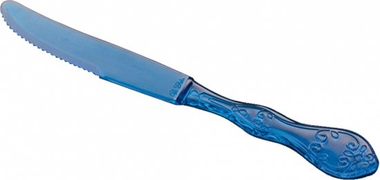 Blauwe plastic messen 10 stuks - herbruikbaar | bol.com