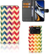 Leuk Telefoonhoesje Xiaomi Poco X4 Pro 5G Smartphone Hoesje Zigzag Color