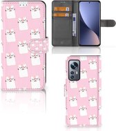 GSM Hoesje Xiaomi 12 | 12X Bookcase Valentijn Cadeaus Sleeping Cats