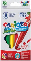 Carioca viltstift Jumbo Superwashable 6 stiften in een kartonnen etui