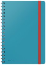 Leitz Cosy Notitieboek B5 Soft Touch Gelijnd - Notitieboek Hard Cover - Spiraalgebonden - Ideaal voor Thuiskantoor/Thuiswerken - Sereen Blauw