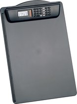 MAUL klemplaat hard kunststof met calculator A4 staand zwart 5 stuks