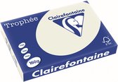Clairefontaine Trophée Pastel, gekleurd papier, A3, 160 g, 250 vel, parelgrijs 4 stuks