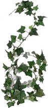 Groene slingerplant Hedera Helix/klimop kunstplant 180 cm voor binnen - kunstplanten/nepplanten - Woondecoraties