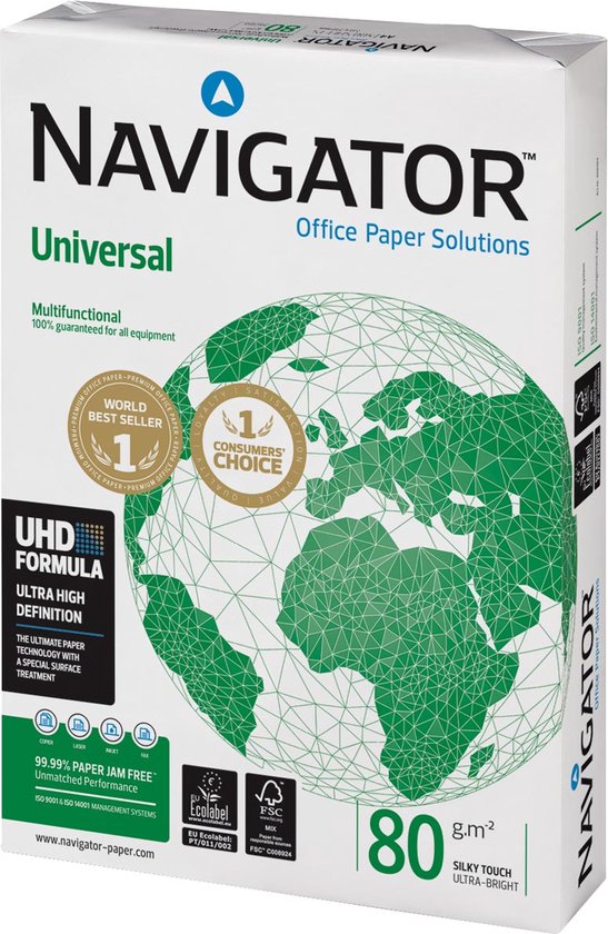 Papier d'impression Navigator A4 80 grammes 5 paquets de 500 feuilles