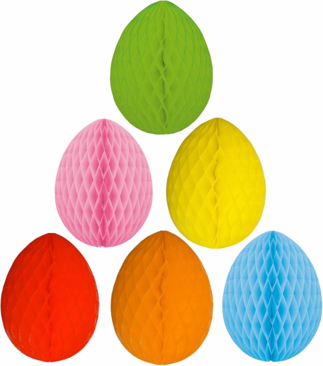 Papieren honeycomb kersthangers | 5 stuks