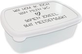 Broodtrommel Wit - Lunchbox - Brooddoos - Spreuken - Quotes - Wat hou ik toch van mijn wc, samen zoveel shit meegemaakt - WC - 18x12x6 cm - Volwassenen
