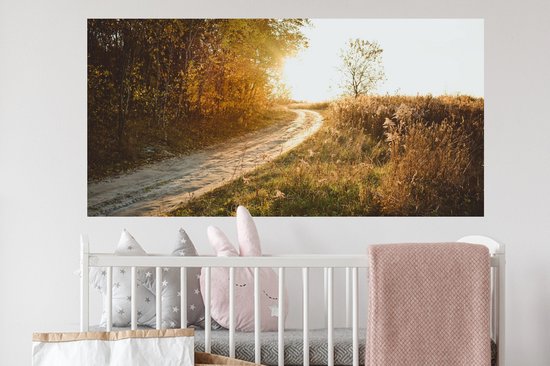 Muurstickers - Sticker Folie - Pad - Natuur - Boom - 120x60 cm - Plakfolie - Muurstickers Kinderkamer - Zelfklevend Behang - Zelfklevend behangpapier - Stickerfolie