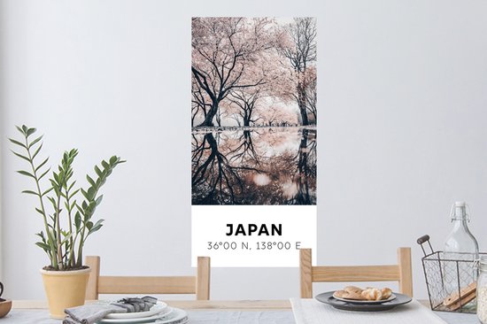 Stickers Stickers muraux - Japon - Sakura - Printemps - Rose - 40x80 cm - Feuille adhésive