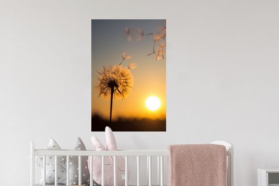 Stickers muraux - Pissenlit - Soleil - Coucher de Soleil - 40x60 cm - Film Adhésif