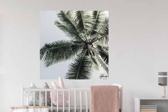 Stickers muraux - Film autocollant - Palmier - Tropical - Été - 100x100 cm - Film adhésif - Stickers muraux Chambre d'enfant - Papier peint autocollant XXL