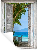 Stickers Stickers muraux - Plage - Tropical - Mer - Transparent - 60x80 cm - Film adhésif