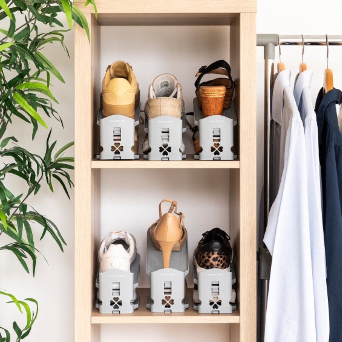 Faltbarer Schuh-Organizer mit 16 Taschen für die Aufbewahrung von Schränken Alib