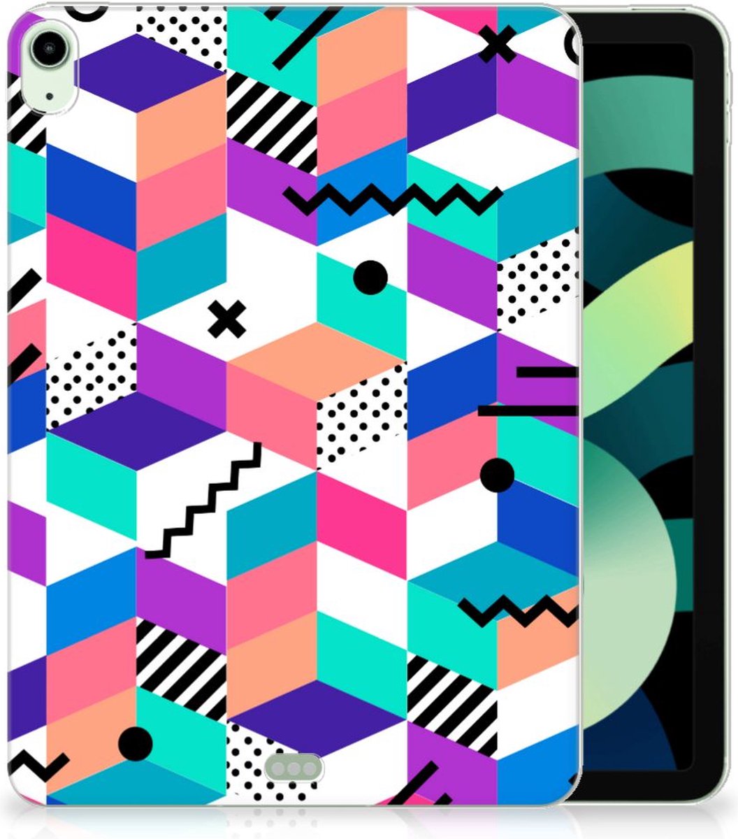 iPad Air (2020/2022) 10.9 inch Back Cover Blokken Kleurrijk