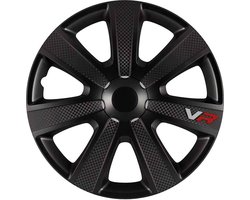 Carpoint Wieldoppen Vr Carbon 14 Inch Abs Zwart Set Van 4