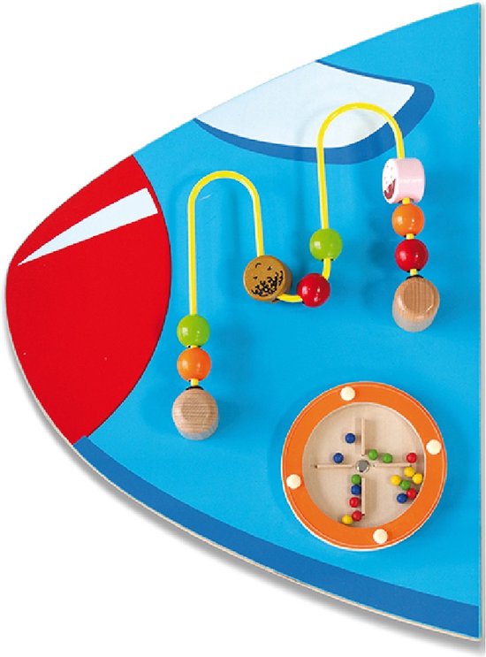 Viga Toys - Houten - Wandspeelbord - Vliegtuig - Lengte 180cm van Viga — afbeelding 3